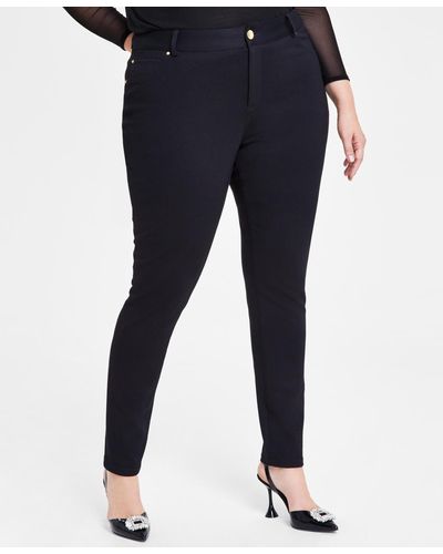 INC International Concepts Plus Size Skinny Ponte Pants, Only At Macy's - Black