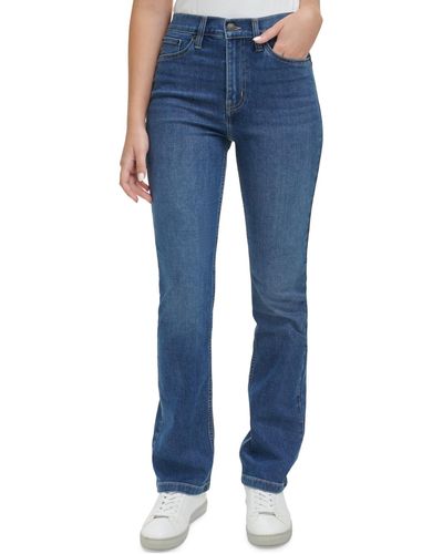 Calvin Klein High-rise Whisper Soft Bootcut Jeans - Blue