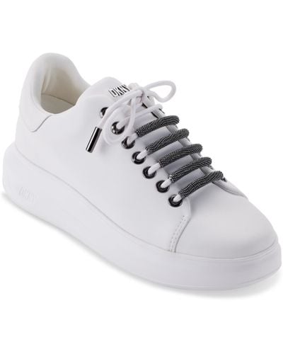 DKNY Jewel Lace-up Low-top Sneakers - White