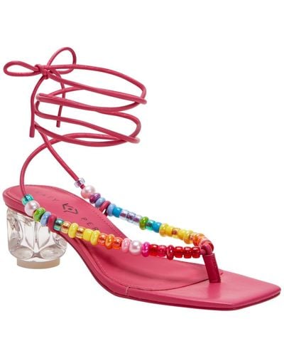 Katy Perry The Cubie Bead Lace Up Sandals - Pink