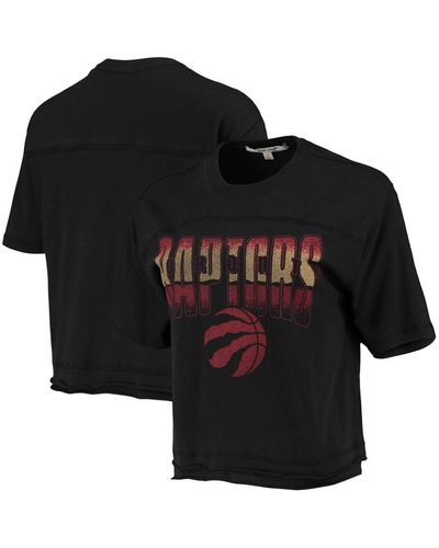 Junk Food Toronto Raptors Gradient Crop Top - Black