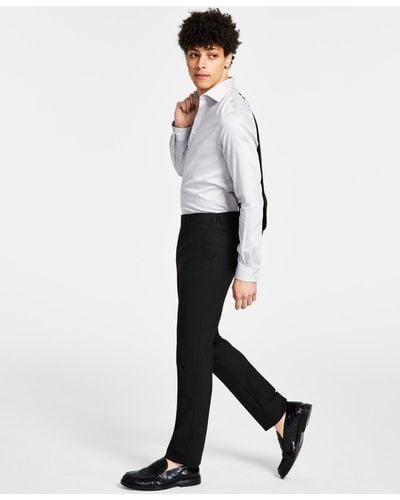 DKNY Modern-fit Stretch Suit Separate Pants - Black