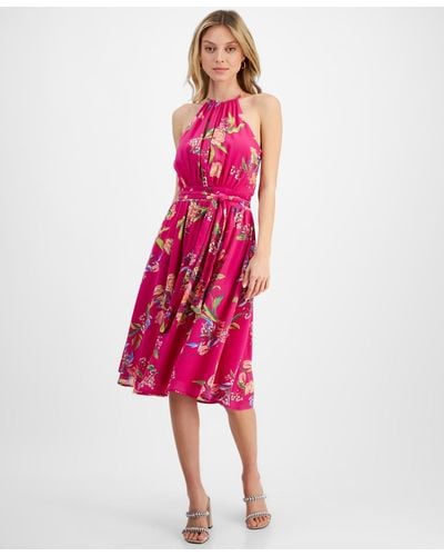 Rachel Roy Jinx Chiffon Midi Dress - Pink