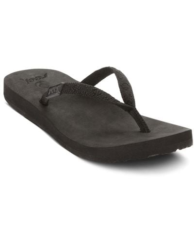 Reef Ginger Thong Sandals - Black