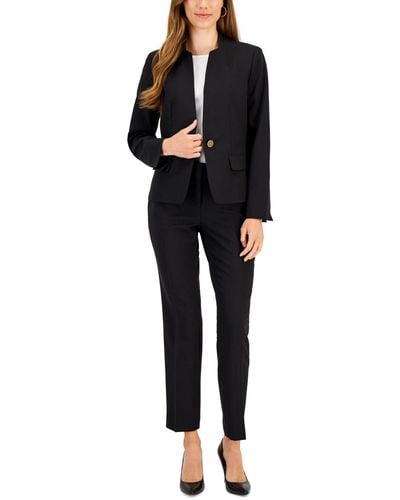 Le Suit Single-button Blazer And Slim-fit Pantsuit - Black