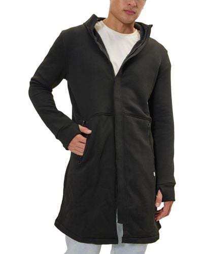 Ron Tomson Modern Hooded Longline Jacket - Black