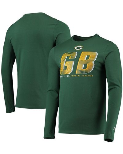 KTZ Bay Packers Combine Authentic Static Abbreviation Long Sleeve T-shirt - Green