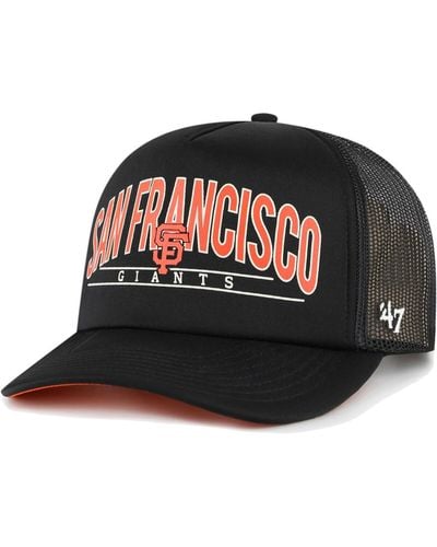 '47 San Francisco Giants Backhaul Foam Trucker Snapback Hat - Black