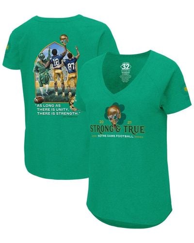 Colosseum Athletics Notre Dame Fighting Irish 2021 The Shirt V-neck T-shirt - Green