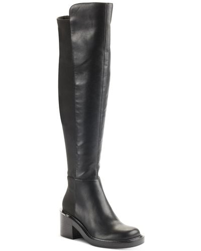 DKNY Dina Over-the- Knee Zip Dress Boots - Black