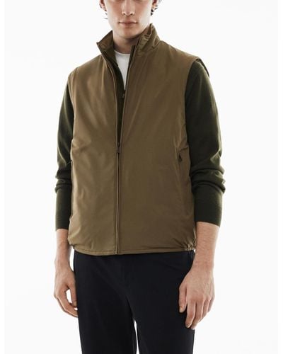 Mango Lightweight Quilted Water-repellent Quilted Vest - Green