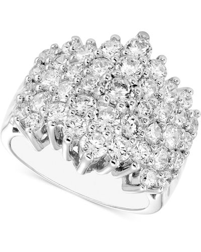 Macy's Diamond Cluster Multi-level Multirow Ring (3 Ct. T.w. - White