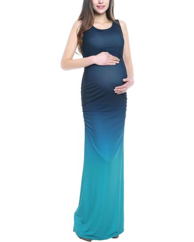 Kimi + Kai Kimi + Kai Maternity Sonia Ombre Maxi Dress - Blue