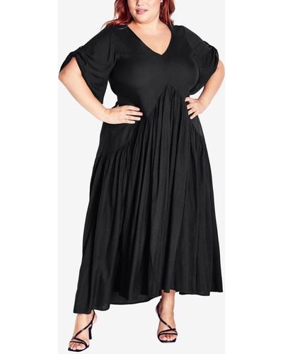 Avenue Plus Size Val Maxi Dress - Black