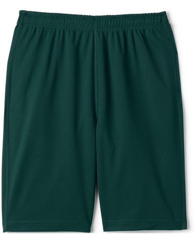 Lands' End School Uniform Mesh Gym Shorts - Green