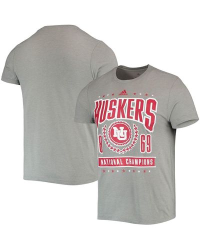 adidas Men's Heather Gray Nebraska Huskers Football Practice