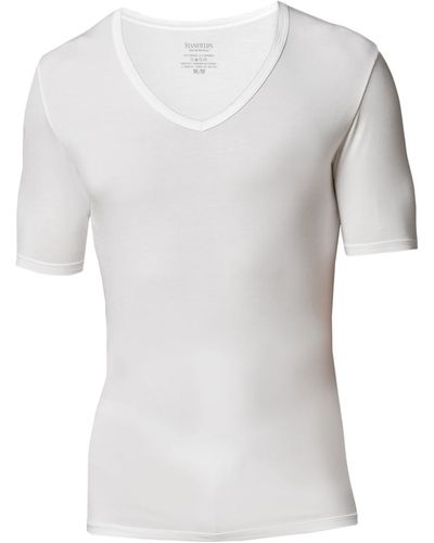 Stanfield's Invisible Deep V-neck Undershirt - White