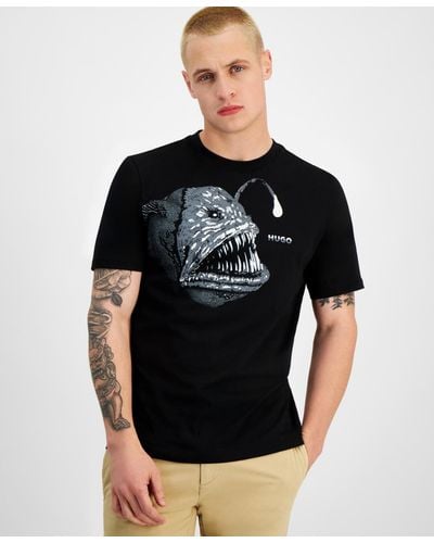 HUGO By Boss Regular-fit Graphic T-shirt - Black