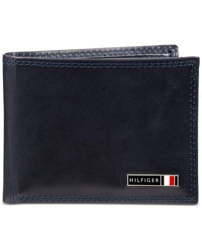 Tommy Hilfiger Edisto Bi-fold Rfid Passcase Wallet - Blue