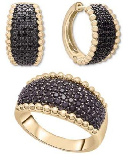 Wrapped in Love Black Diamond Bead Edge Jewelry Collection In 14k Gold Created For Macys - Metallic