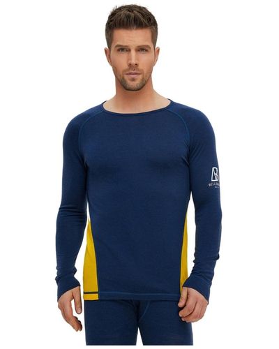 Bellemere New York Bellemere Base Layer Thermal Top - Blue
