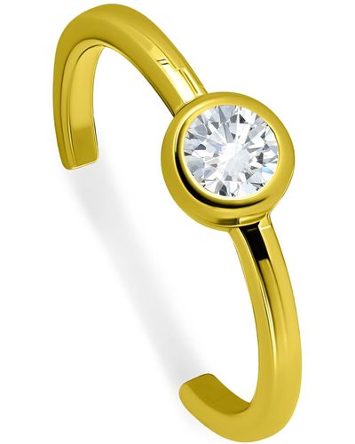Giani Bernini Cubic Zirconia Bezel Polished Toe Ring - Yellow