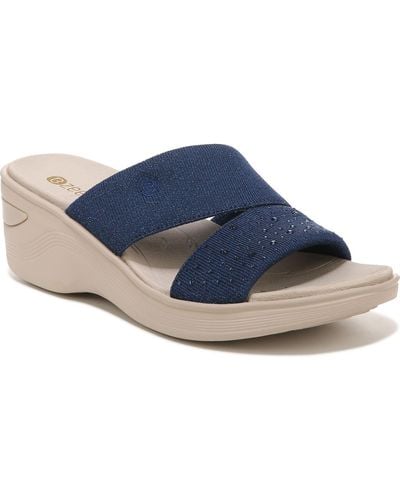 Bzees Dynasty-bright Washable Slide Sandals - Blue