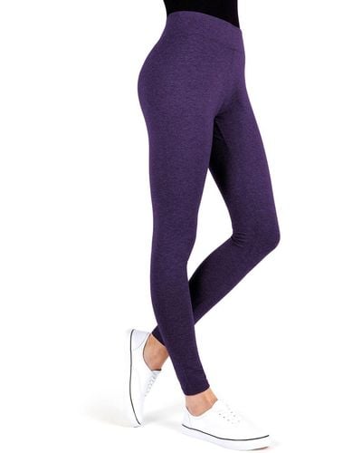 Memoi Basic Cotton leggings - Purple