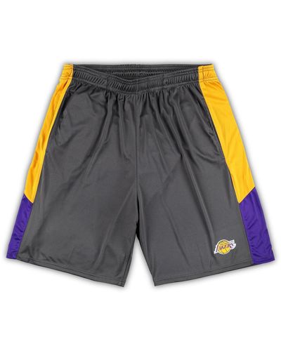 Fanatics Los Angeles Lakers Big And Tall Shorts - Gray
