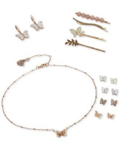 Lonna & Lilly Lonna Lilly Gold Tone Mixed Stone Butterfly Jewelry Collection - Natural