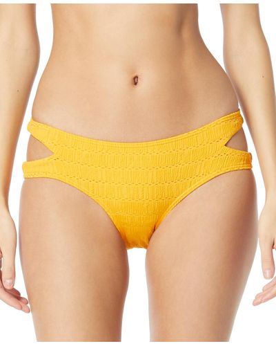 Vince Camuto Cutout Bikini Bottoms - Yellow
