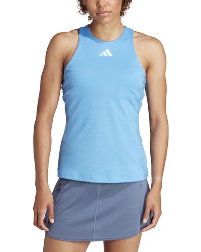 adidas Sleeveless Y-tank Tennis Top - Blue