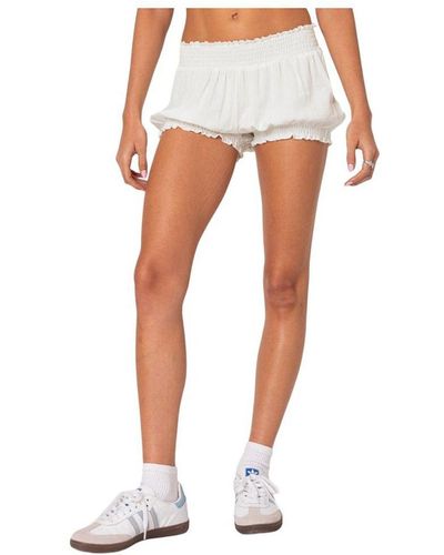 Edikted Adelaide Puffy Shorts - White