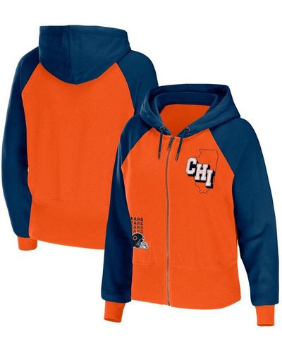 Houston Astros WEAR by Erin Andrews Women's Color Block Full-Zip Hoodie -  Navy/White