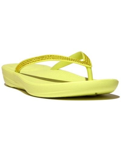 Fitflop Iqushion Sparkle Flip-flop Sandal - Yellow