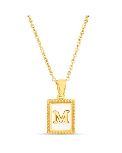 Kensie Gold-tone Letter Initial Pendant Necklace - Metallic