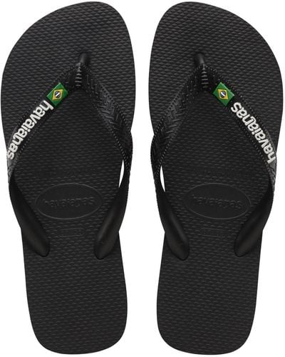 Havaianas Brazil Logo Flip-flop Sandals - Black