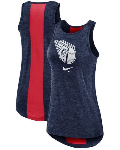 Nike Cleveland Guardians Right Mix High Neck Tank Top - Blue