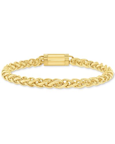 Black Jack Jewelry Wheat Link Chain Bracelet - Metallic