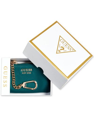 Guess Jewel Slg Boxed Zip Pouch - Green
