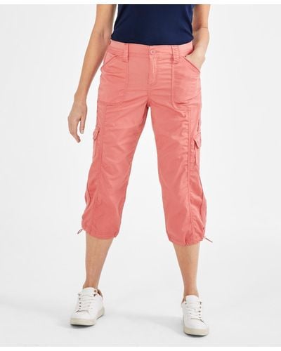 Style & Co. Cargo Capri Pants - Red