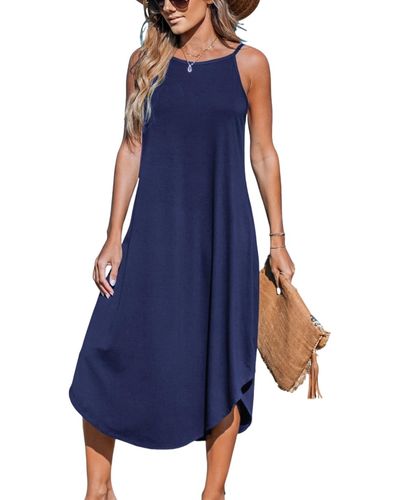 CUPSHE Cami Midi Cover Up Dress - Blue
