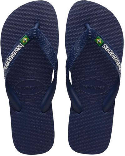 Havaianas Brazil Logo Flip-flop Sandals - Blue