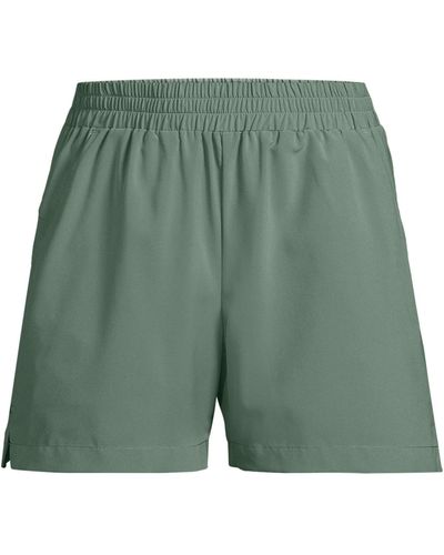 Lands' End Active Packable Lightweight Woven 5" Shorts - Green