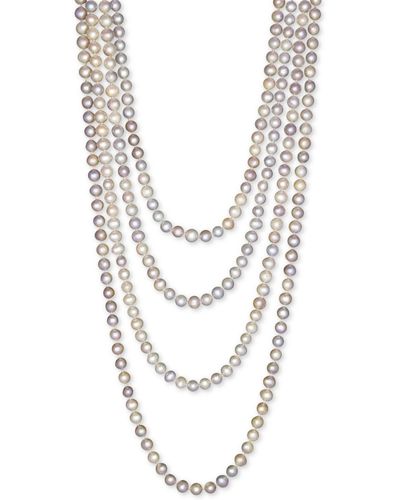 Macy's 100" Cultured Freshwater Pearl Endless Strand Necklace (7-8mm) - Multicolor