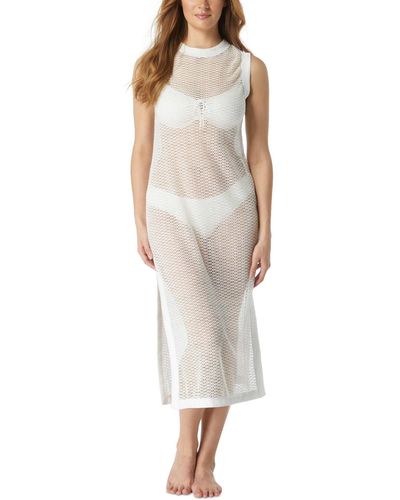 Coco Reef Coquette High-neck Cover-up Dress - White