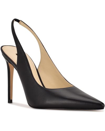 Nine West Feather Suede Pointed Toe Pumps - Black