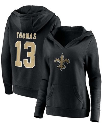 Fanatics Michael Thomas New Orleans Saints Player Icon Name Number Pullover Hoodie - Black