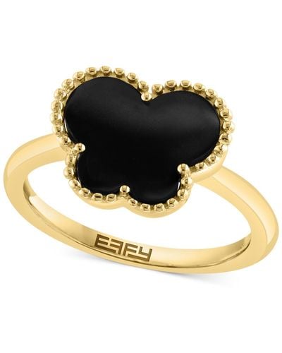 Effy Effy Onyx Butterfly Silhouette Statement Ring - Metallic