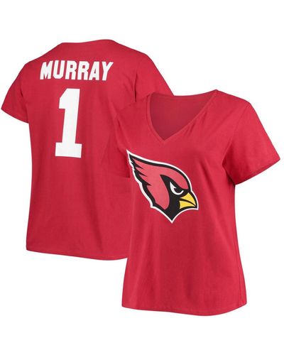 Fanatics Plus Size Kyler Murray Cardinal Arizona Cardinals Name Number V-neck T-shirt - Red